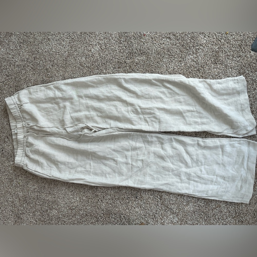 H&M Wide-Leg Linen Trousers